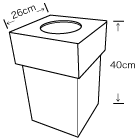 桐製のくず入れ（３０㍑用）